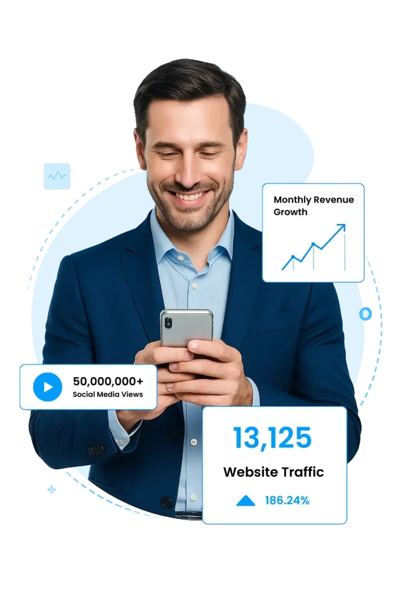 A Happy EnforceMG Digital Marketing Client Looks At All of the New Leads He Is Getting From Their Services.