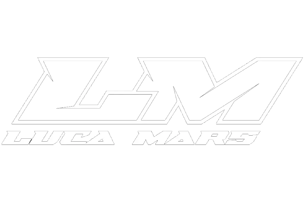 Luca Mars White Transparent Logo.