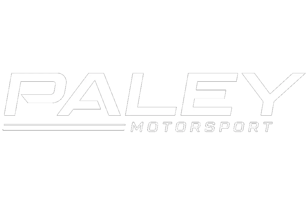 Paley Motorsport White Transparent Logo.
