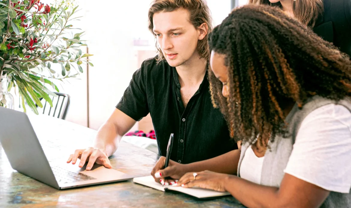 An EnforceMG Employee and Client Go Over The Client's Business Branding and Brainstorm New Ideas On How to Improve it.