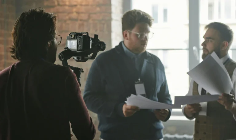 An EnforceMG Employee Records the Behind the Scenes of Our Client's Commercial.