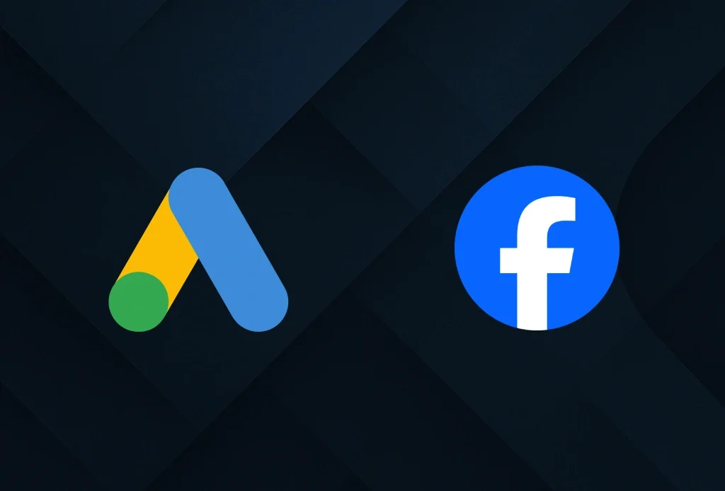 Logos for Facebook and Google Ads, Signifying the Digital Advertising Services That EnforceMG Offers.