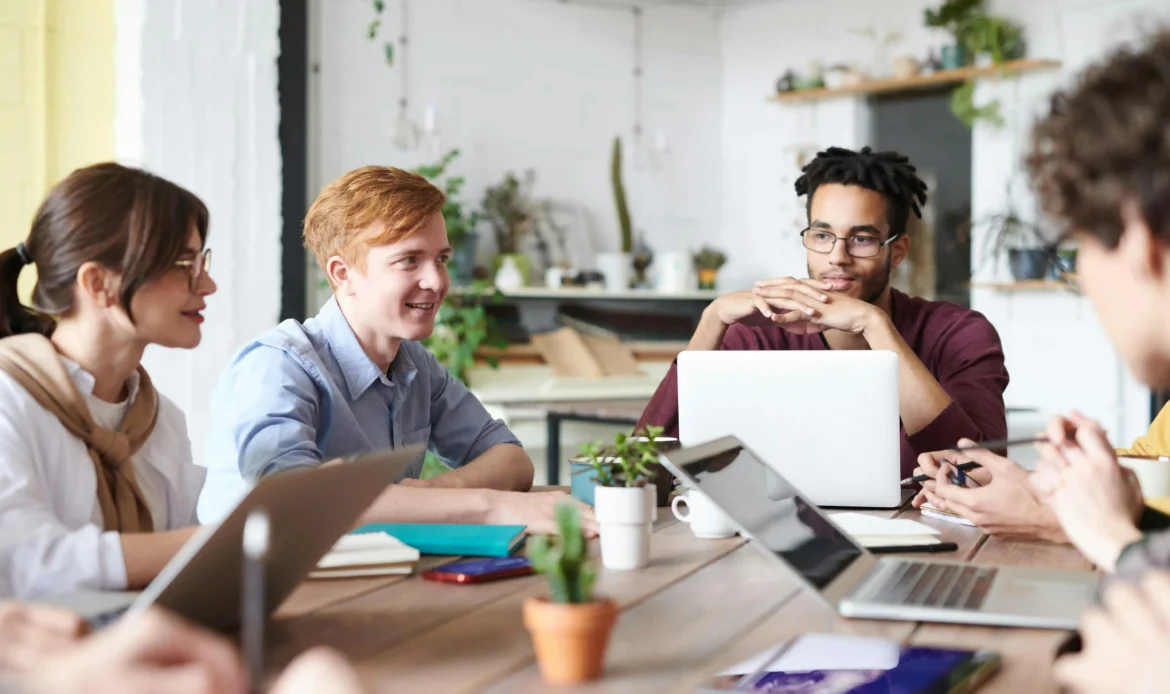 A Group of Web Design Team Members Collaborate on an ADA Compliant Municipal Website Design Project.
